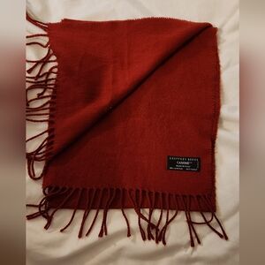 Geoffrey Beene Rich Red Cashmere Scarf